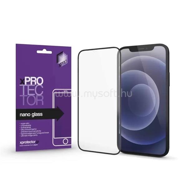 XPRO 128845 iPhone 15 Pro Max Nano Glass kijelzővédő fólia fekete kerettel