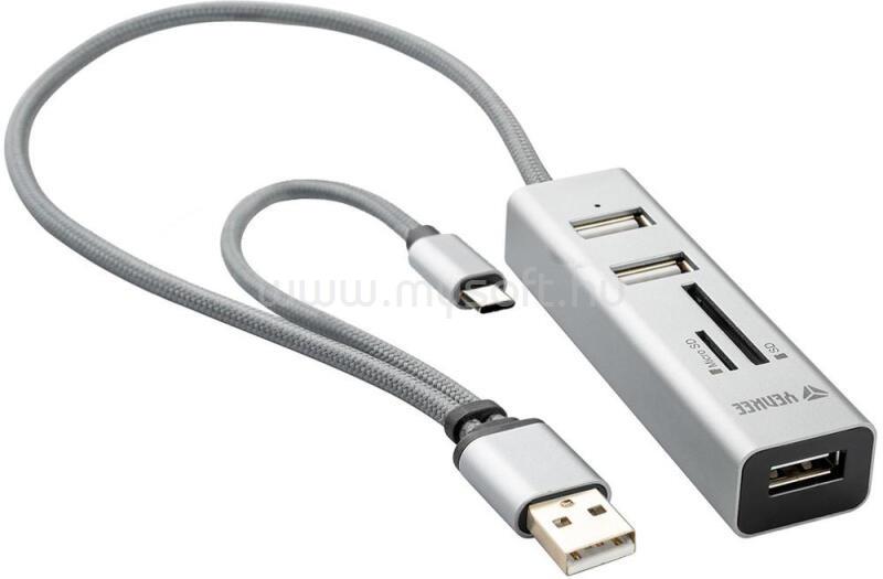 YENKEE YHC 103SR  USB C OTG hub+reader