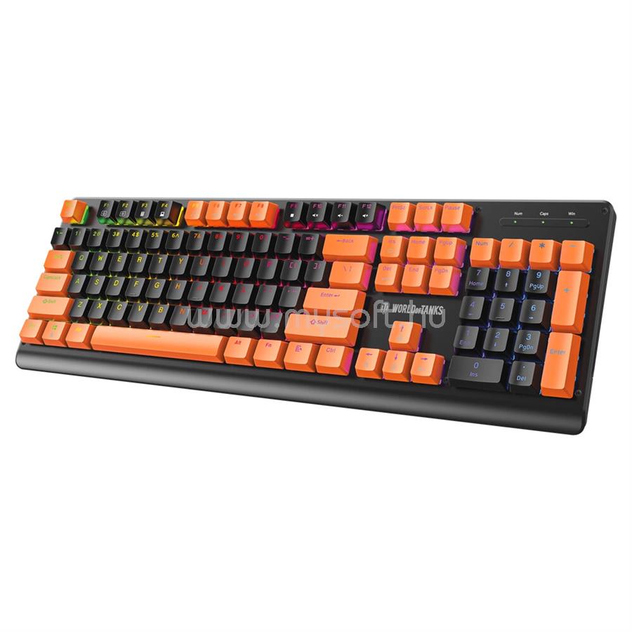 YENKEE YKB WT300US Destroyer RGB háttérvilágítású gamer billentyűzet, US billentyűzet kiosztás