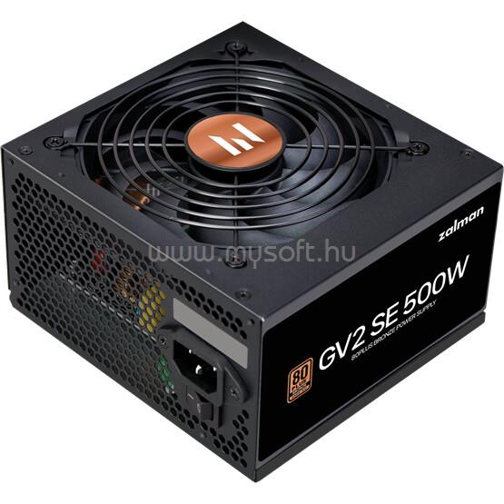 ZALMAN 500W - ZM500-GV2 SE - 80+ Bronze - ATX12V Ver2.52 - Fekete Tápegység