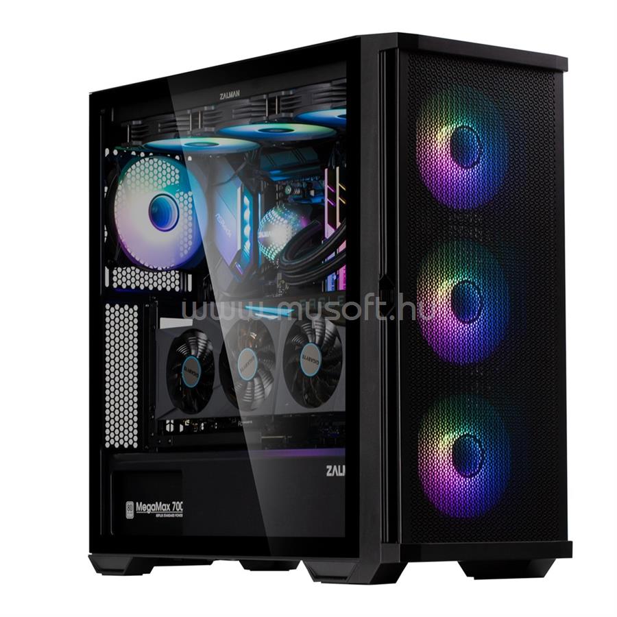 ZALMAN Z10 DUO RGB Fekete (Táp nélküli) ablakos ATX ház