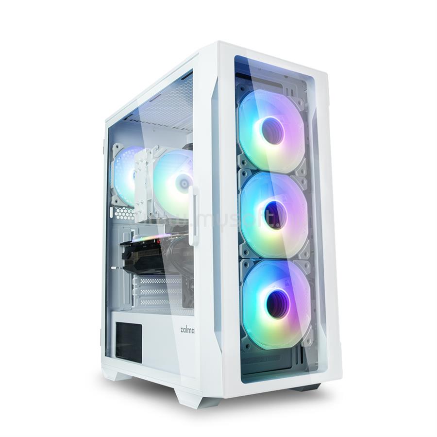 ZALMAN i3 NEO TG fehér (táp nélküli) ablakos ATX ház