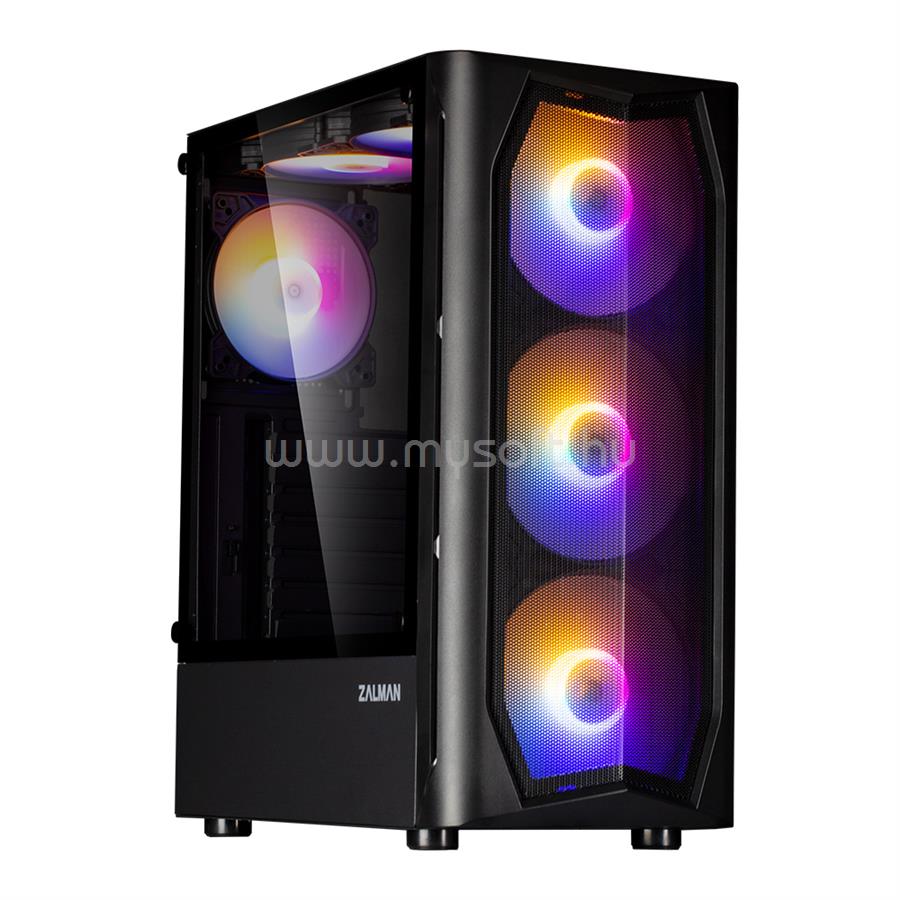 ZALMAN N4 REV.1 fekete (táp nélküli) ablakos ATX ház