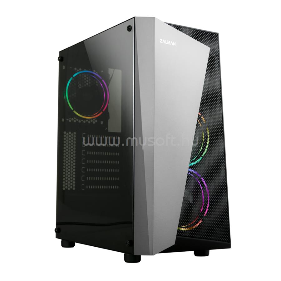 ZALMAN S4 PLUS fekete (táp nélküli) ablakos ATX ház