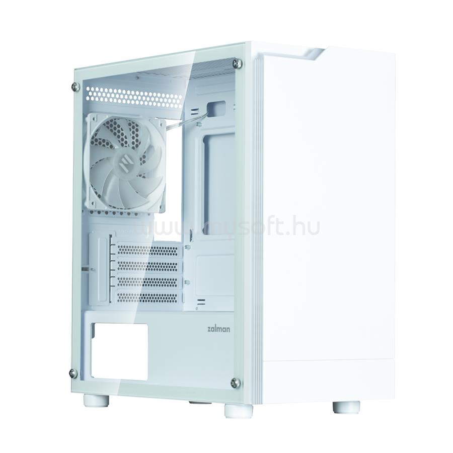 ZALMAN T4 Plus White fehér (táp nélküli) ablakos mATX ház