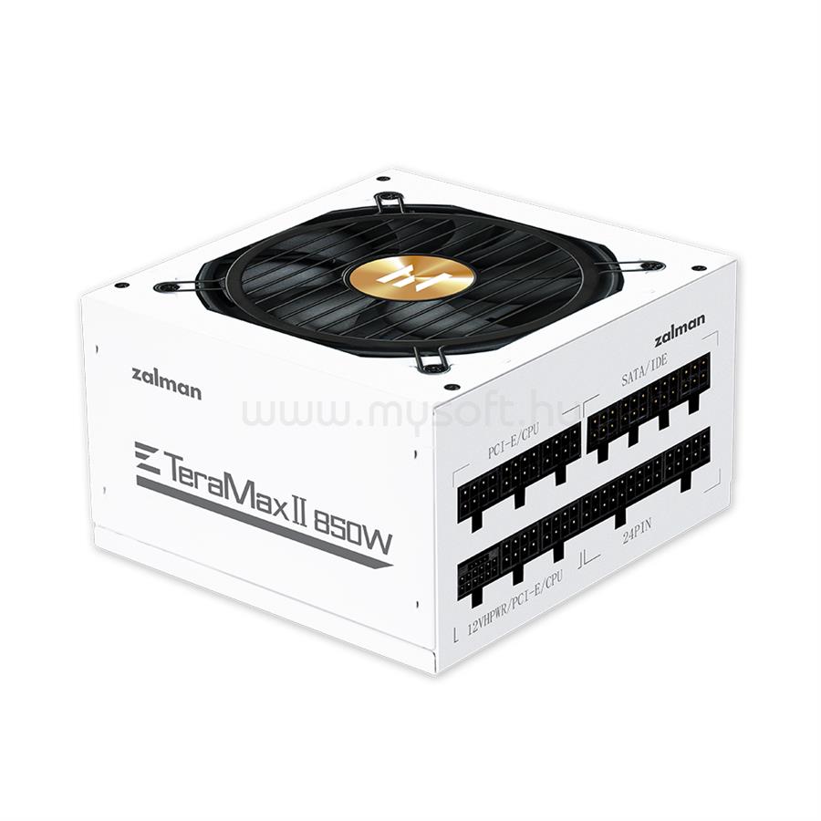 ZALMAN tápegység TeraMax2 WH 850W moduláris 80+ Gold (fehér)