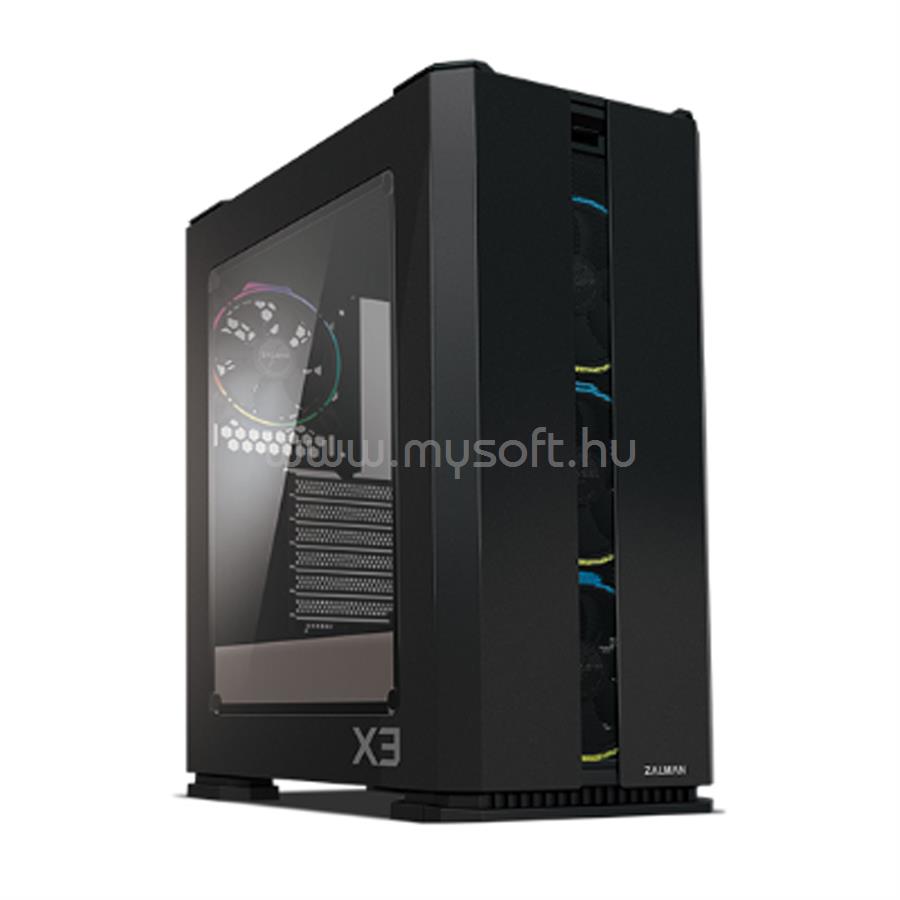 ZALMAN X3 fekete (táp nélküli) ablakos ATX ház