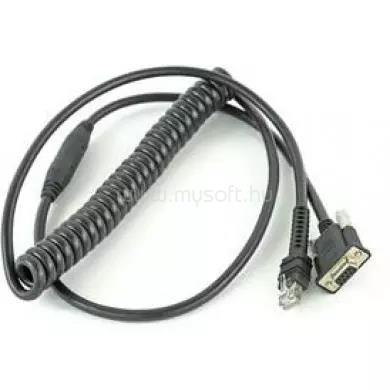 ZEBRA CABLE RS232 DB9 FEMALE CONNECT 9 FT COILED POWER PIN 9 TXD ON