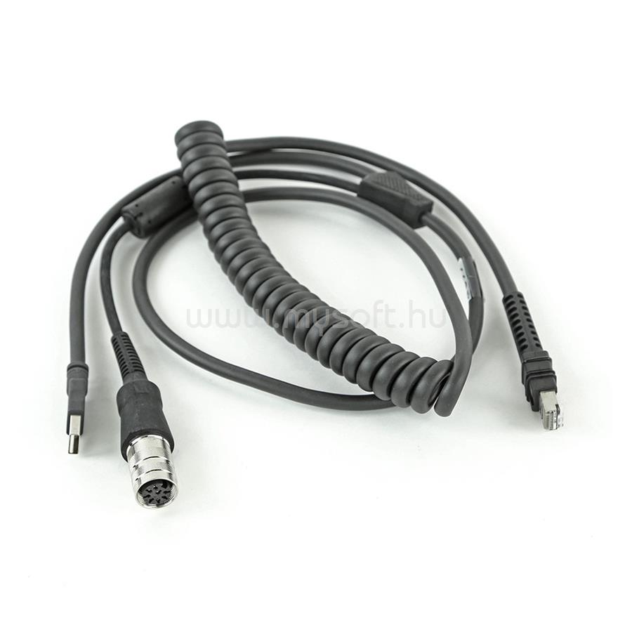 ZEBRA CABLE USB RS232 Y PWR STEALER 9FT COILED DS3600 TO VC5090 -30C