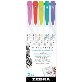 ZEBRA Mildliner Brush Refresh 5db-os kettős végű ecset marker ZEBRA_79405 small