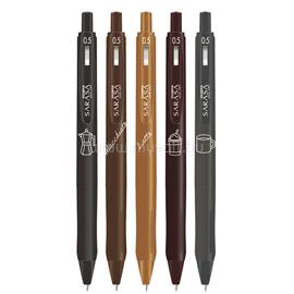 ZEBRA Zseléstoll készlet 0,5 mm Sarasa Study with Coffee, 5 különböző szín ZEBRA_66097 small