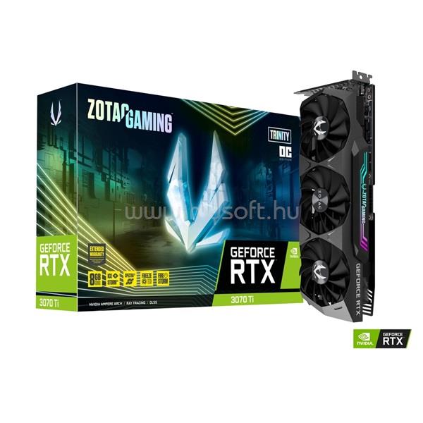ZOTAC Videokártya nVidia GAMING GeForce RTX 3070 Ti Trinity OC 8GB GDDR6X 256bit