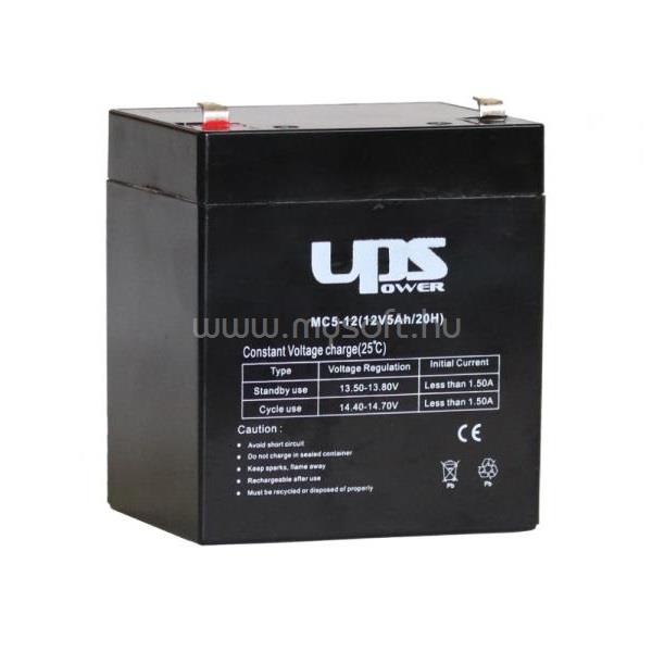 UPS POWER Akku 12V 5Ah zselés akkumulátor