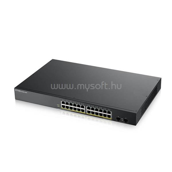 ZYXEL GS1900-24HP v2 24port GbE LAN PoE (170W) smart menedzselhető switch