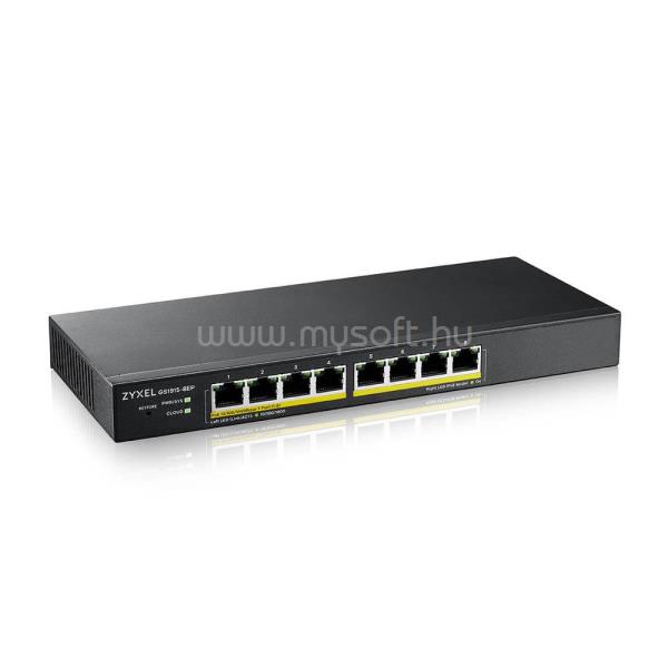 ZYXEL GS1915-8EP, 8-port GbE PoE Smart hybrid mode Switch, standalone or NebulaF