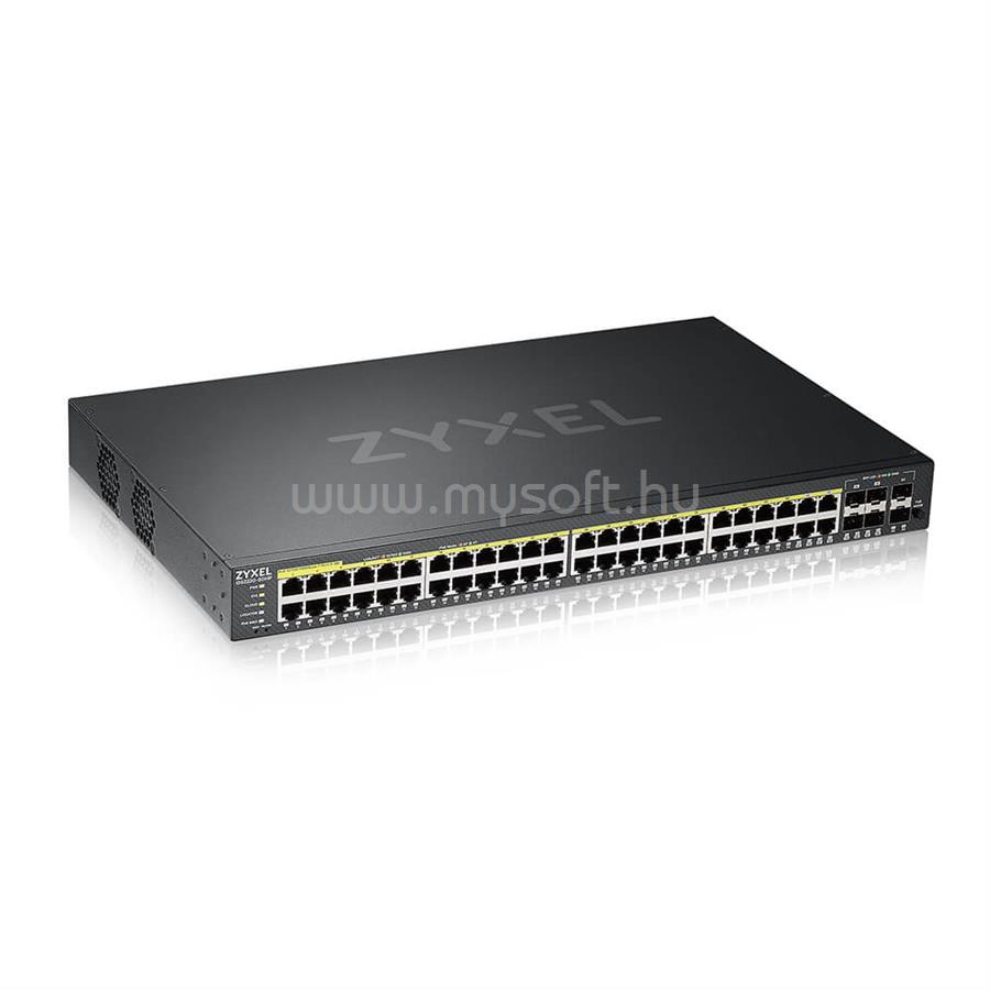 ZYXEL GS2220-50HP-EU0101F Switch 44x1000Mbps (44xPOE) + 4xGigabit kombó SFP + 2xGigabit SFP, Menedzselhető Rackes