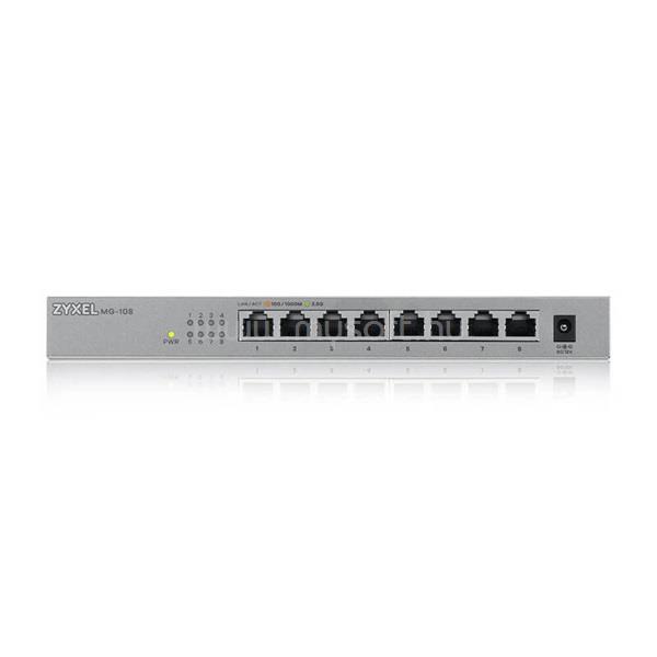 ZYXEL Switch 8x2500Mbps Fémházas Asztali, MG-108-ZZ0101F