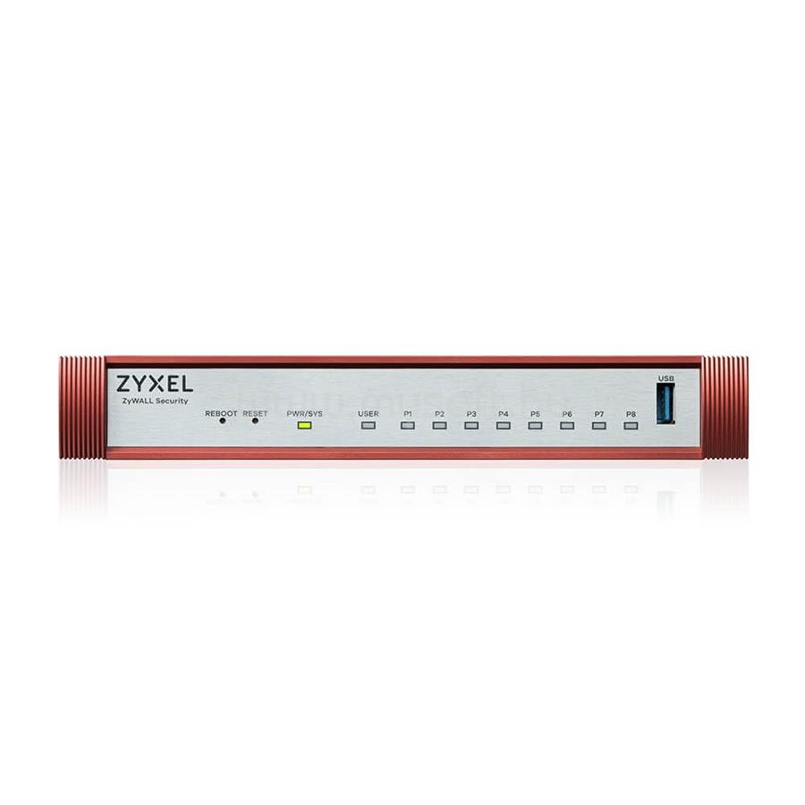 ZYXEL USGFLEX100H-EU0102F tűzfal 8x1-GbE port + 1xUSB 3.0 + 1xkonzol port + 1 év Security Bundle