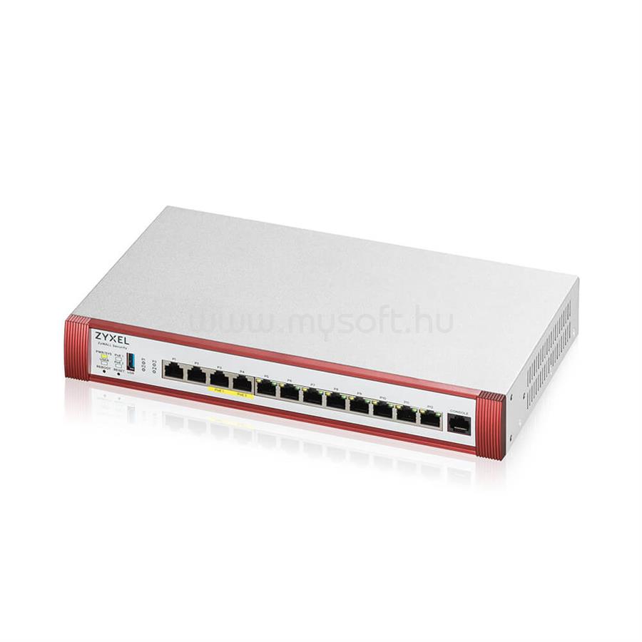 ZYXEL USGFLEX500H-EU0101F tűzfal 4x2.5-GbE port(2xPOE+) + 8x1-GbE + 1xUSB 3.0 + 1konzol port
