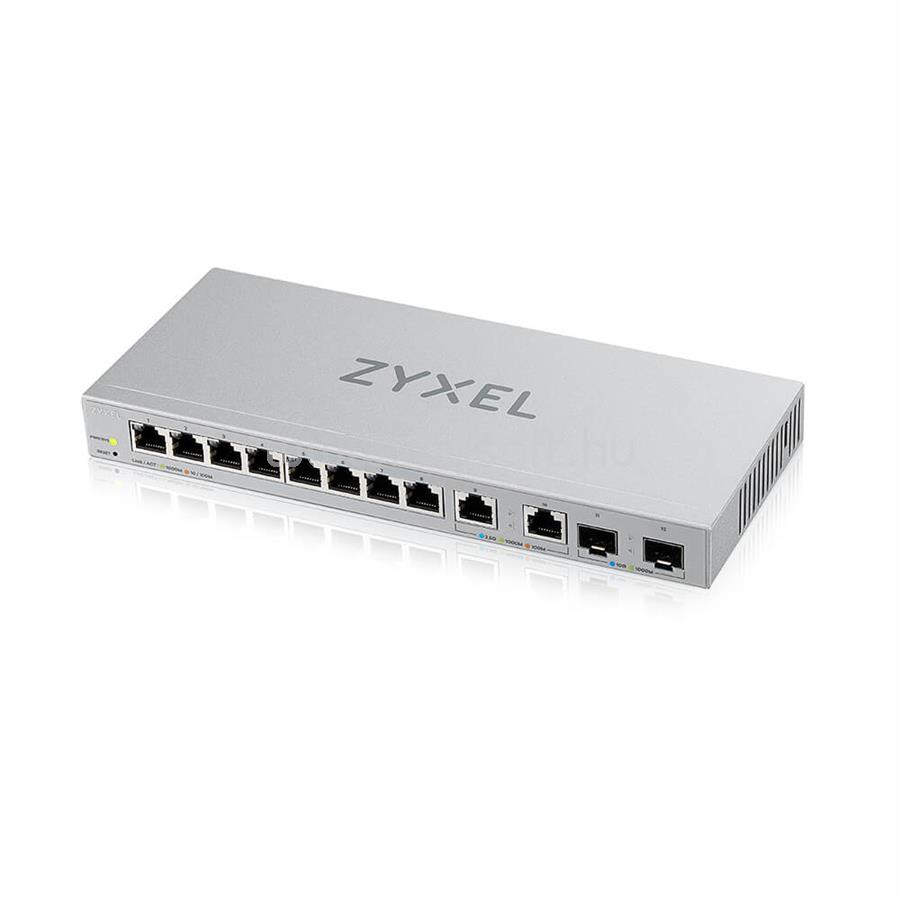 ZYXEL XGS1210-12-ZZ0102F Switch 8x1000Mbps + 2x2500Mbps + 2xSFP+ Web menedzselhető