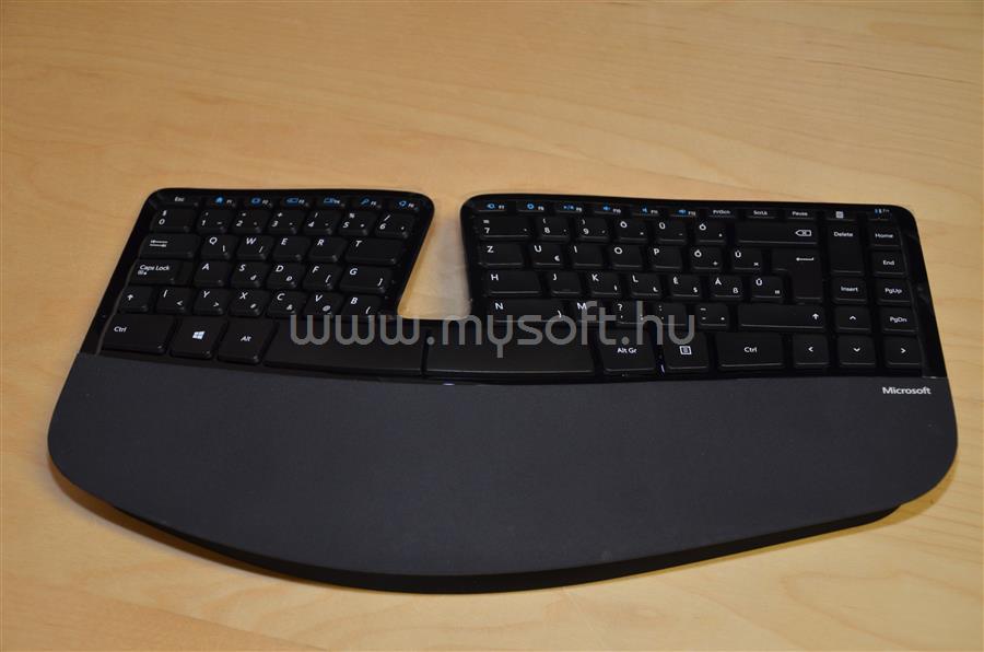 MICROSOFT Desktop Sculpt Ergonomic Billentyűzet/Egér WIRELESS, HU (fekete) L5V-00020 original