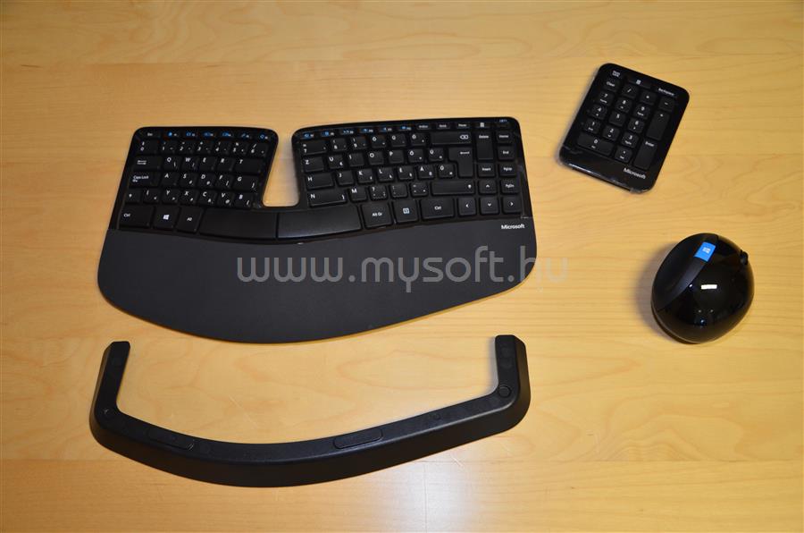 MICROSOFT Desktop Sculpt Ergonomic Billentyűzet/Egér WIRELESS, HU (fekete) L5V-00020 original