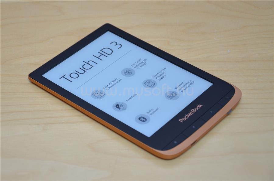 POCKETBOOK eReader Touch HD 3 Réz (6", Cpu DualCore 1GHz, 512MB