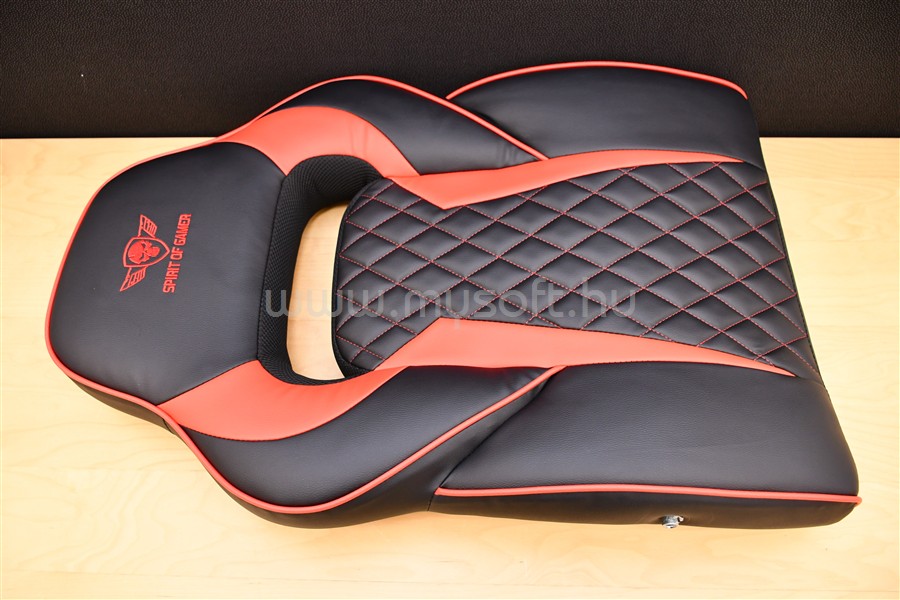 SPIRIT OF GAMER MUSTANG Red (állítható dőlés/magasság; kihajtható lábtartó; max.120kg-ig, fekete-piros) szék [BEMUTATÓ DARAB] SPIRIT_OF_GAMER_SOG-GCMRE_B01 original