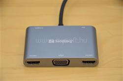 SANDBERG USB-C tartozék, USB-C Dock 2xHDMI+1xVGA+USB+PD SANDBERG_136-35 small